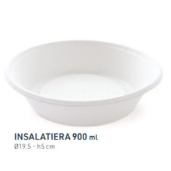 Insalatiera monouso biodegradabile e compostabile in Polpa di cellulosa Ø19.5cm  - 40pz.