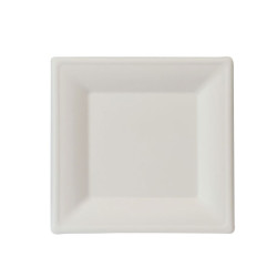 Disposable square plate 26 x 26 in cellulose pulp 30 gr. - 500pz