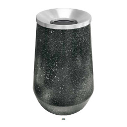 DUST BIN WITH SELFEXTINGUISHED SATIN STAINLESS STEEL COVER