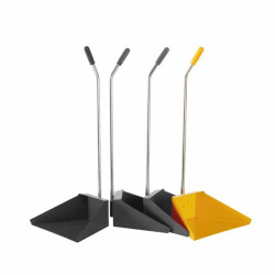Garbage shovel with yellow long handle RAINBOW MEDIAL - 12pcs
