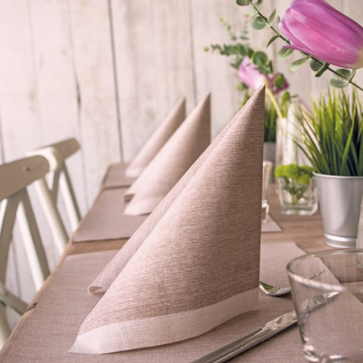 Jolie nocciola 40X40 Napkin Touch Air Wave line - 800pz Jolie nocciola 40X40 Napkin Touch Air Wave line - 800pz