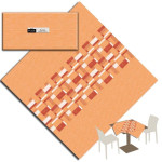 Biodegradable and Compostable Tablecloth KUADRA AIRLAID DECOR ORANGE - 100pcs.