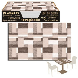 Biodegradable and Compostable Placemat KUADRA AIRLAID DECOR HAZELNUT - 1000pcs.