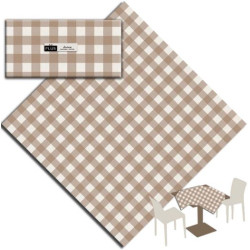 Biodegradable and Compostable Tablecloth OSTERIA AIRLAID DECOR HAZELNUT 100X100cm. - 100pz.