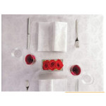 Biodegradable and Compostable Tablecloth FLORENCE AIRLAID DECOR PEARL - 100pcs.