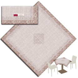 Biodegradable and Compostable Tablecloth ROSSELLA AIRLAID DECOR CAPPUCCINO 100X100cm. - 100pz.