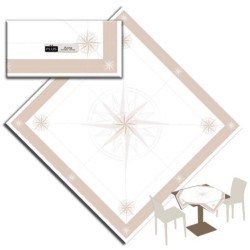 Biodegradable and Compostable Tablecloth VENTO AIRLAID DECOR SAND 100X100cm. - 100pz.