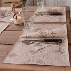 Airlaid Placemat Paper BIO 400pz. - CONTADINO HAZELNUT DECOR