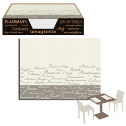 Biodegradable and Compostable Placemat WINE AIRLAID DECOR CRETE - 1000pcs.