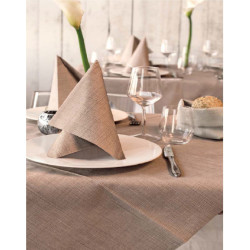 Airlaid Gaia Cacao Tablecloth cm100x100 MICRO line - 80 pcs