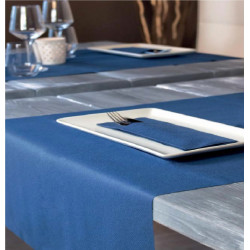 Blue Airlaid Tablecloth 100x100 PLUS line - 100pcs