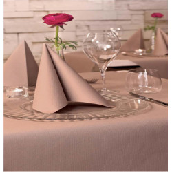 Airlaid Cappuccino Tablecloth cm100x100 PLUS line - 100 pcs