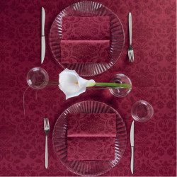 Tablecloth Victoria bordeaux 100x100 Airlaid PLUS line 100 pz