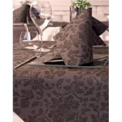 Tablecloth Victoria cacao 100x100 Airlaid PLUS line 100 pz
