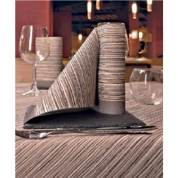 Tablecloth Woody moka 100x100 Airlaid PLUS line 100 pz
