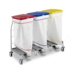 TTS Dust Triple Linen Trolley With Pedal