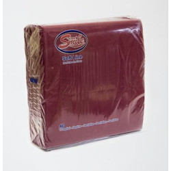 Tovaglioli Di Carta Bordeaux Embossing cm.40x40 - 18x40pz