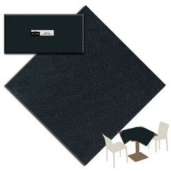 Airlaid Black Tablecloth cm100x100 PLUS line - 100 pcs