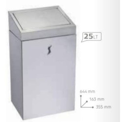 Gettacarte Acciaio Inox Coperchio Push Medial Brinox