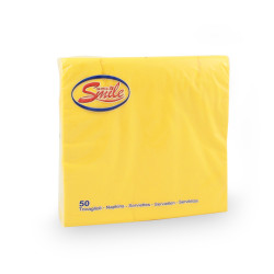 Tovaglioli di carta gialli cm.33x33 - 24x50pz