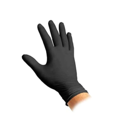 100 GUANTI IN NITRILE NERI FOOD monouso senza polvere da CUCINA 3,5 grammi