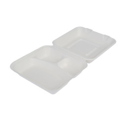 Bento Box with cellulose pulp lid - size 45 x 24 x 43