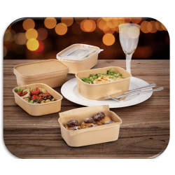 CARDBOARD BOWL TAKE AWAY CONTAINER TRAY - VARIOUS SIZES
