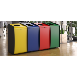 1 PEZZO GETTACARTE COLORATO DA 80 LITRI PER LA RACCOLTA DIFFERENZIATA - ROXY