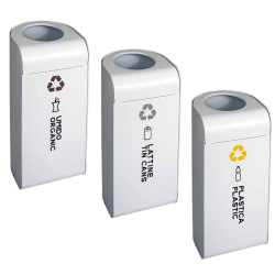 1 Contenitore Rifiuti  Raccolta Differenziata carta plastica vetro organica altezza 70 cm in metallo