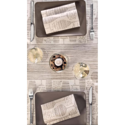 Biodegradable and Compostable Tablecloth CONVIVIO SPUNLACE COCOA - 80pcs.