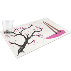 Placemat Airlaid 30x50 Sakura rosa PLUS line - 1000pz