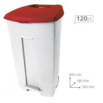 1 Contenitore Raccolta Differenziata CONTIPLAST con pedale e ruote da 120 Litri 1 Contenitore Raccolta Differenziata CONTIPLAST con pedale e ruote da 120 Litri