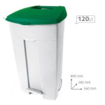 1 Contenitore Raccolta Differenziata CONTIPLAST con pedale e ruote da 120 Litri 1 Contenitore Raccolta Differenziata CONTIPLAST con pedale e ruote da 120 Litri