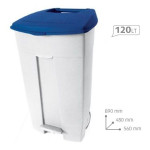 1 Contenitore Raccolta Differenziata CONTIPLAST con pedale e ruote da 120 Litri 1 Contenitore Raccolta Differenziata CONTIPLAST con pedale e ruote da 120 Litri