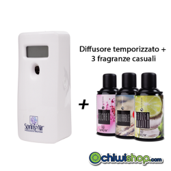 Spring Air Automatic Deodorant Diffuser + 3 Mixed Spray Scents