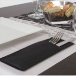 Cutlery Pocket 40x32 Airlaid Black Napkin PLUS line - 1200 pcs Cutlery Pocket 40x32 Airlaid Black Napkin PLUS line - 1200 pcs