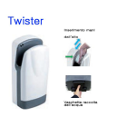 Asciugamani Elettrico a lama d'aria con fotocellula ABS Twister Asciugamani Elettrico a lama d'aria con fotocellula ABS Twister